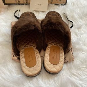 Gucci Men’s Fur Slippers